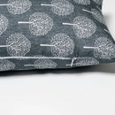 Axyaa White Linen Print Cushion Cover for Living Room and Bedroom