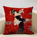 Axyaa Classic Japanese Lady Cushion Cover 45x45cm Home Decor Pillowcase