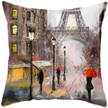 Axyaa French Landscape Pillowcase: Custom European-style Cushion Cover for Home Decor