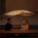 Axyaa Wabi Sabi Wood Fish Bone Pendant Chandelier Lighting for Home Decor