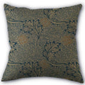 Axyaa Peach Leather Velvet Pillow Case Set - William Morris Design