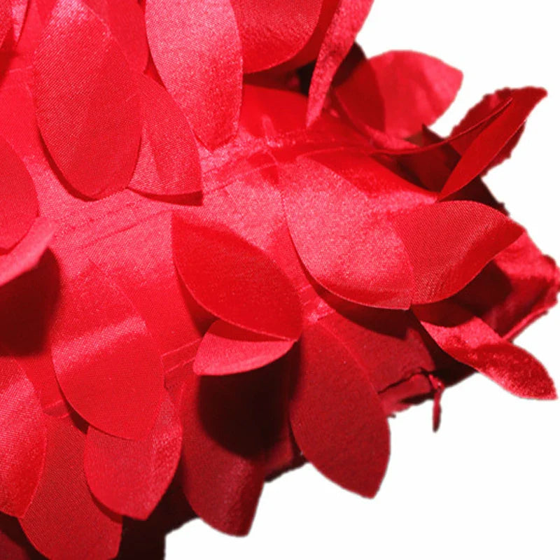Axyaa Soft Leaf Satin Sofa Cushion Cover for Wedding Party Decoration