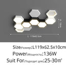 Axyaa Geometric Honeycomb LED Ceiling Lamp: Modern Minimalist Lighting Fixtures for Living Room and Bedroom