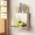 Axyaa Countertop Cutlery & Utensil Holder, Wall Mounted Kitchen Organizer Rack