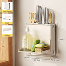 Axyaa Wall Mount Cutlery Holder Knife Chopstick Organizer Rack Kitchen Utensil Storage