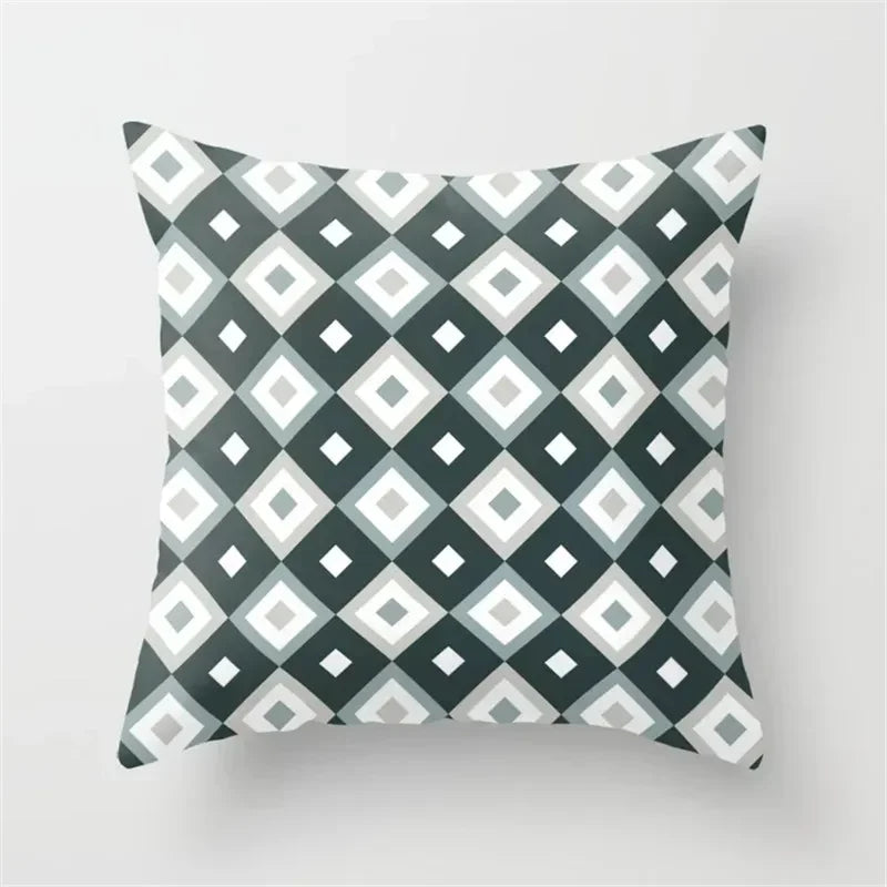 Axyaa Geometric Print Cushion Pillowcase 45x45cm for Home Decor