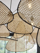 Axyaa Rattan Chandelier: French Design Market Indoor Lighting Solution