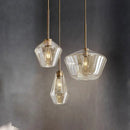Axyaa Industrial Glass Chandelier for Dining Room Kitchen Loft Bar Pendant Lights