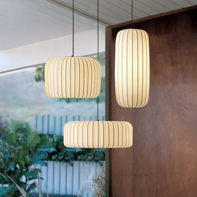 Nordic Cloth Pendant Chandelier for Dining Living Bedroom - Axyaa Art Decor Lighting