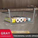 Axyaa Under Cabinet Hanging Basket Shelf Tissue Cup Holder Sliding Drawer Rack