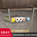 Axyaa Under Cabinet Basket Shelf with Cup Holder and Sliding Drawer for Kitchen Organization