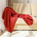 Axyaa Christmas Cable Knit Throw Blanket - Soft Cozy Sofa Decor - Gift-Quality Warmth