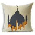 Axyaa Ramadan Theme Linen Pillow Cover in 40cm/45cm and 50cm Square Size