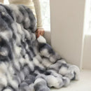 Axyaa Tie-Dye Faux Fur Weighted Blanket: High-End Warmth for Winter Beds & Sofas