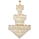 Axyaa Rotating Crystal Light Chandelier for Luxe Duplex Living Room