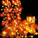 Axyaa Halloween LED Light String: Maple Pumpkin Fairy Garland for Festive Decor
