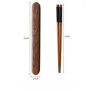 Axyaa Solid Wood Chopsticks Box Set - Portable High-grade Tableware