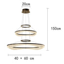 Axyaa Modern Ring LED Pendant Chandeliers for Living Room and Dining Room