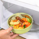 Axyaa Stainless Steel Round Lunch Box: Portable Double-layer Food Container