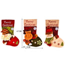 Axyaa Christmas Gift Socks Snowman Deer Santa Pattern Large Capacity Candy Bags