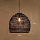 Rattan Pendant Chandelier Ceiling Light by Axyaa - Hand Knitted, Modern Design