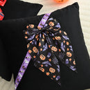 Axyaa Day of The Dead Lace Pillow Cover - Halloween Decor Pillowcase
