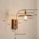 Axyaa Ceramic Copper LED Wall Light Rotatable Bedroom Lamp Indoor Home Decor E27