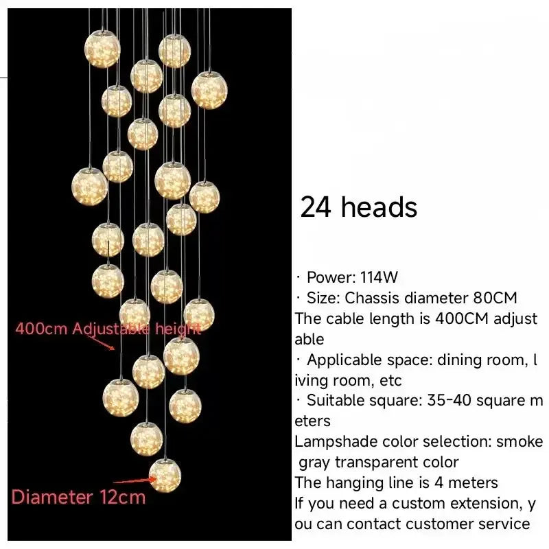 Axyaa Starry Sky Pendant Light for Modern Luxury Living Room Lighting
