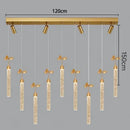 Axyaa Crystal Chandelier, Elegant Dining Room Lighting, Luxury Living Room Pendant Lights