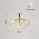Axyaa Modern Bedroom LED Bubble Glass Pendant Light Warm Atmosphere and Eye Protection