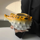 Axyaa Pufferfish Tiki Mug - Ceramic Bar Cocktail Cup for Party Hosting
