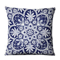 Axyaa Chinese Mandala Linen Cushion Cover for Home Decor