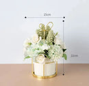 Ceramic Vase for Home Decor - Axyaa Desktop Ornament & Flower Pot