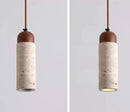 Axyaa Yellow Travertine Chandelier LED Lighting, Wabi-sabi Style Pendant Lights