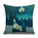 Axyaa Landscape Linen Pillowcase - Home Sofa Office Decoration - 45*45cm