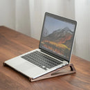Axyaa Wooden Laptop Stand: Vertical Folding Bracket with Tablet Heat Sink
