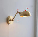 Axyaa Nordic Copper Wall Lamp Sconce Pull Chain Switch Indoor Lighting Bedroom Mirror Stair Light