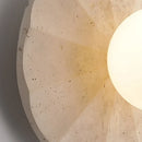 Axyaa Glass & Stone LED Wall Sconce: Modern Nordic Bedside Lamp & Balcony Light