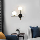 Axya Modern LED Glass Ball Wall Lamp for Living Bedroom Lighting Fixtures