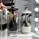 Axyaa Makeup Brush Holder with Dustproof Lid - Vanity Organizer for Cosmetic Storage