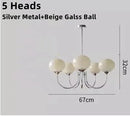Axyaa Glass Ball Chandelier: Modern, Creative, Vintage, Lovely Girls Bedroom Lamp