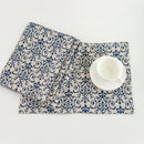 Axya Retro Blue & White Porcelain Pattern Tablecloth - Chinese Classical Cotton Linen