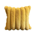 Axyaa Faux Fur Pillow Cover Solid Striped Soft Warm Reversible Beige Cream Green Black
