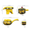 Axya Dragon Kung Fu Tea Set for 6, High-end Bone Tea Set