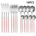 Axyaa 16-Piece Stainless Steel Tableware Set for Home, Hotel, and Restaurant