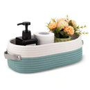 Axyaa Cotton Rope Storage Basket with Handle - Large Capacity Desktop Organizer