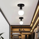 Axyaa Black Iron Ceiling Light Modern Nordic Retro for Living Room Bedroom