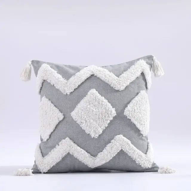 Axyaa Boho Tassel Cushion Cover - Nordic Style Modern Home Decor