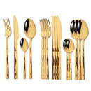 Axyaa Diamond Handle Cutlery Set - Stainless Steel Dinnerware Kit