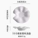 Axyaa Porcelain Fusion Soup Plate Irregular Shape Ceramic Tableware